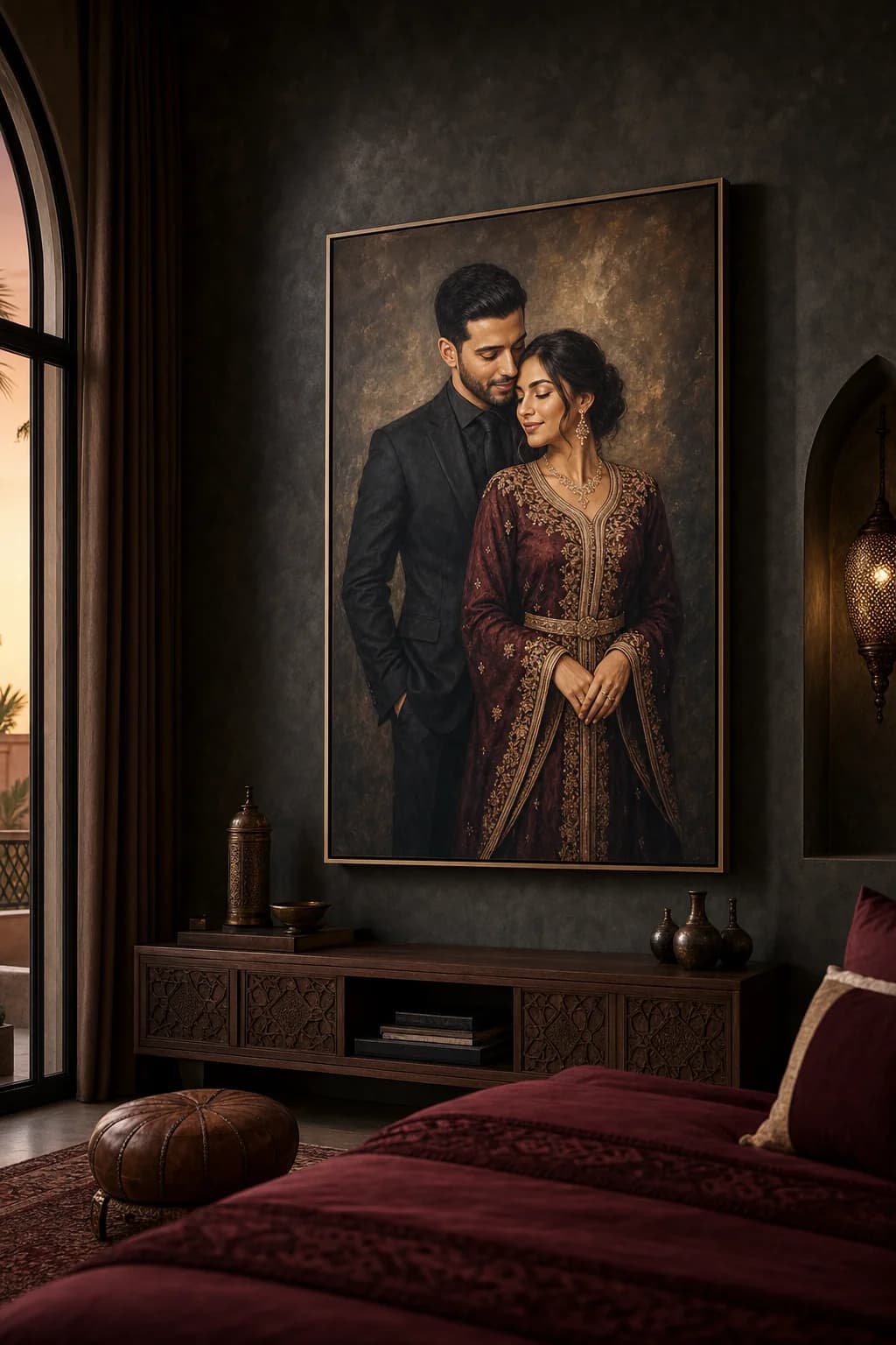 Portrait de couple personnalisé sur toile — collection Histoire d'Amour de Mordax